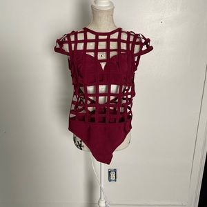 Wine bandage bodysuit